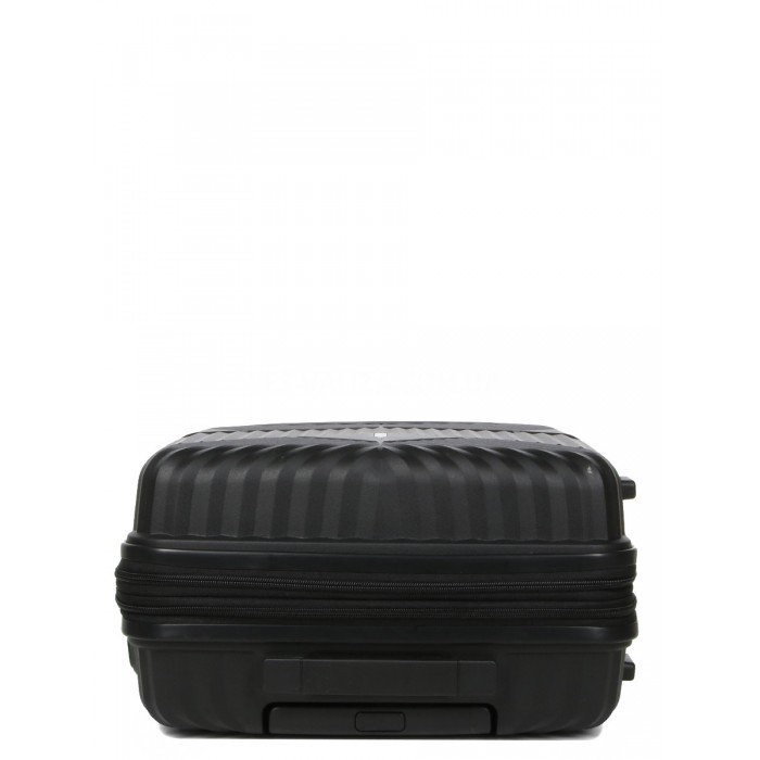 Валіза ручна поклажа поліпропілен чорна 55х40х20+5/44л/3кг/Airtex 639, фото 6