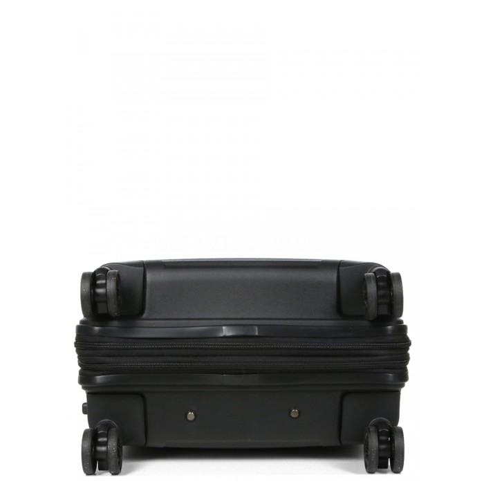 Чемодан ручная кладь полипропилен чёрный 55х40х20+5/44л/3кг/Airtex 639, фото 7