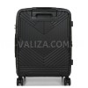 Чемодан ручная кладь полипропилен чёрный 55х40х20+5/44л/3кг/Airtex 639, фото 13