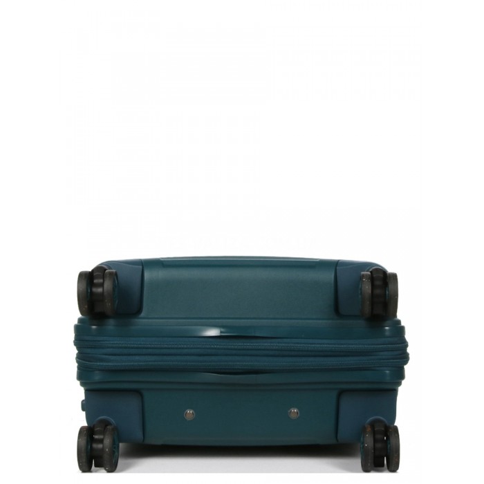 Валіза ручна поклажа поліпропілен зелена 55х40х20+5/44л/3кг/Airtex 639, фото 7