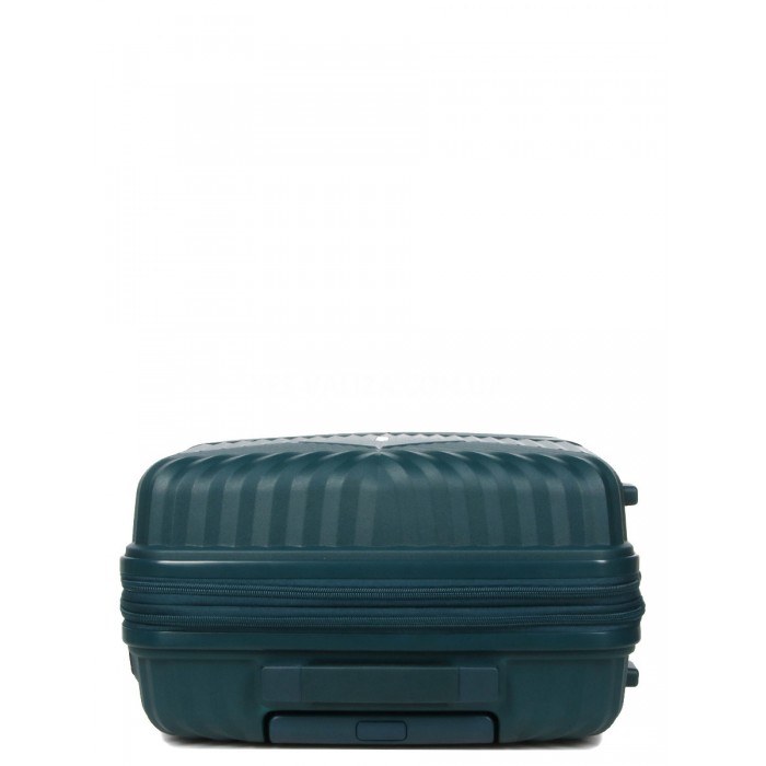 Валіза ручна поклажа поліпропілен зелена 55х40х20+5/44л/3кг/Airtex 639, фото 6