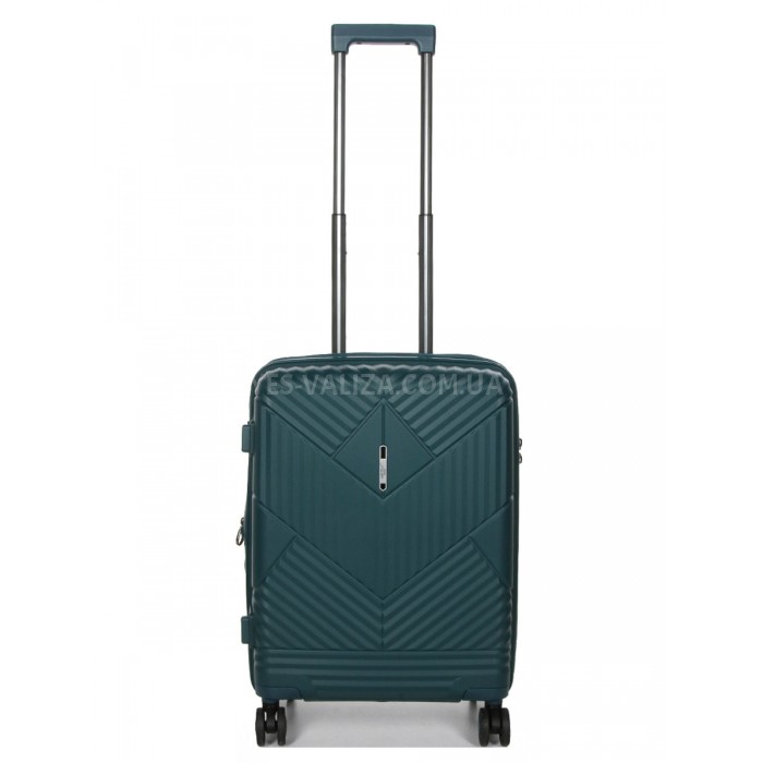 Валіза ручна поклажа поліпропілен зелена 55х40х20+5/44л/3кг/Airtex 639, фото 1