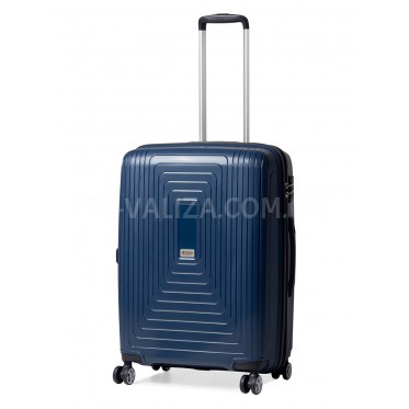 Валіза середня M поліпропілен синя 68х47х33+5см/102л/3.9кг/Airtex 241