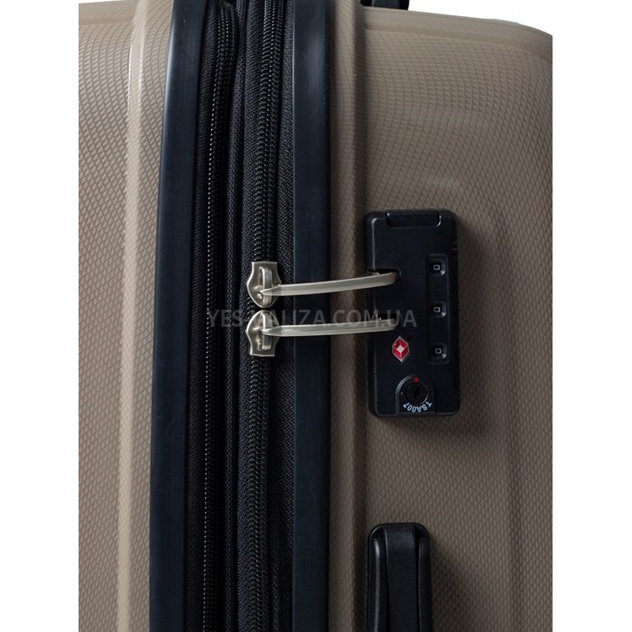 Валіза середня M поліпропілен беж. 68х47х33+5см/102л/3.9кг/Airtex 241, фото 9