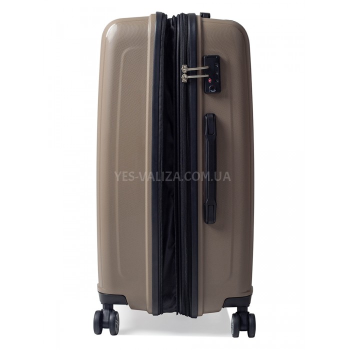 Валіза середня M поліпропілен беж. 68х47х33+5см/102л/3.9кг/Airtex 241, фото 8