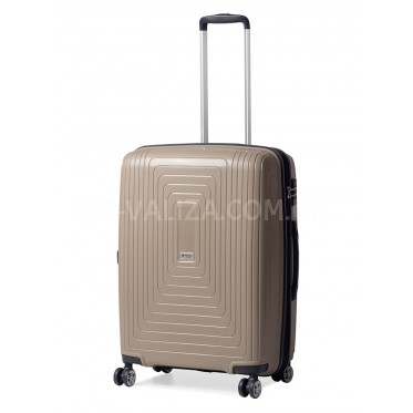 Валіза середня M поліпропілен беж. 68х47х33+5см/102л/3.9кг/Airtex 241