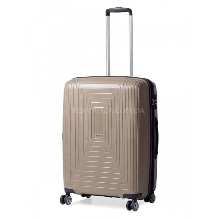 Чемодан средний M полипропилен беж. 68х47х33+5см/102л/3.9кг/Airtex 241, фото 1