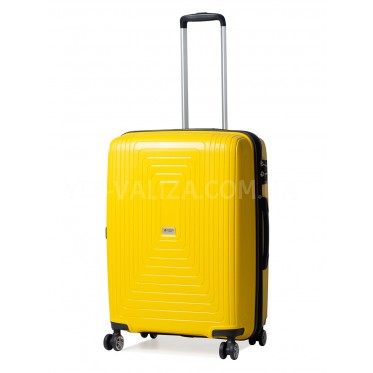 Валіза середня M поліпропілен жовта 68х47х33+5см/102л/3.9кг/Airtex 241