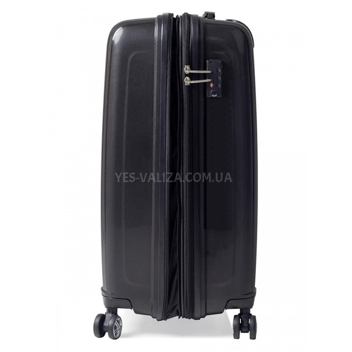 Чемодан малый S полипропилен чёрный 55х40х25+5см/52л/3.2кг/Airtex 241, фото 6