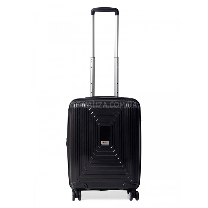 Валіза мала S поліпропілен чорна 55х40х25(+5)см/52л/3.2кг/Airtex 241, фото 3