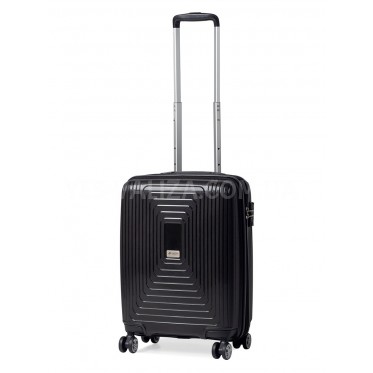 Валіза мала S поліпропілен чорна 55х40х25(+5)см/52л/3.2кг/Airtex 241