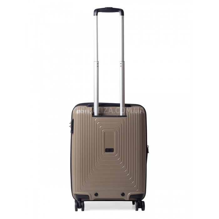 Валіза мала S поліпропілен бежева 55х40х25(+5)см/52л/3.2кг/Airtex 241, фото 3