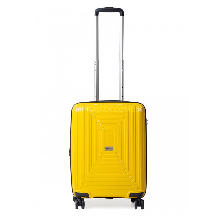 Валіза мала S поліпропілен жовта 55х40х25(+5)см/52л/3.2кг/Airtex 241, фото 5
