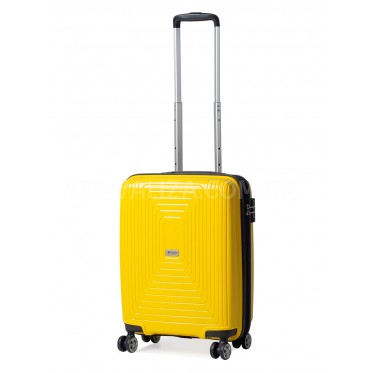 Валіза мала S поліпропілен жовта 55х40х25(+5)см/52л/3.2кг/Airtex 241