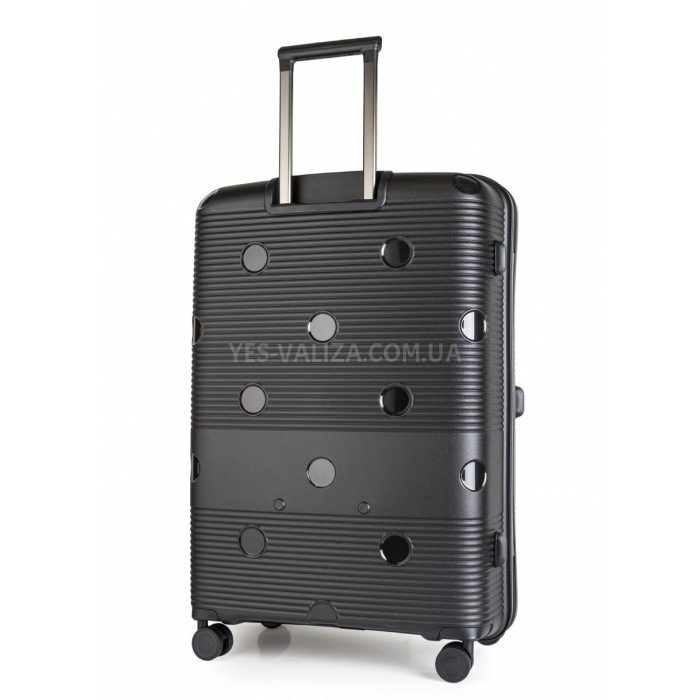 Валіза Airtex середня M поліпропілен чорна 68х46х28(+5)см/90л/3.9кг, фото 2
