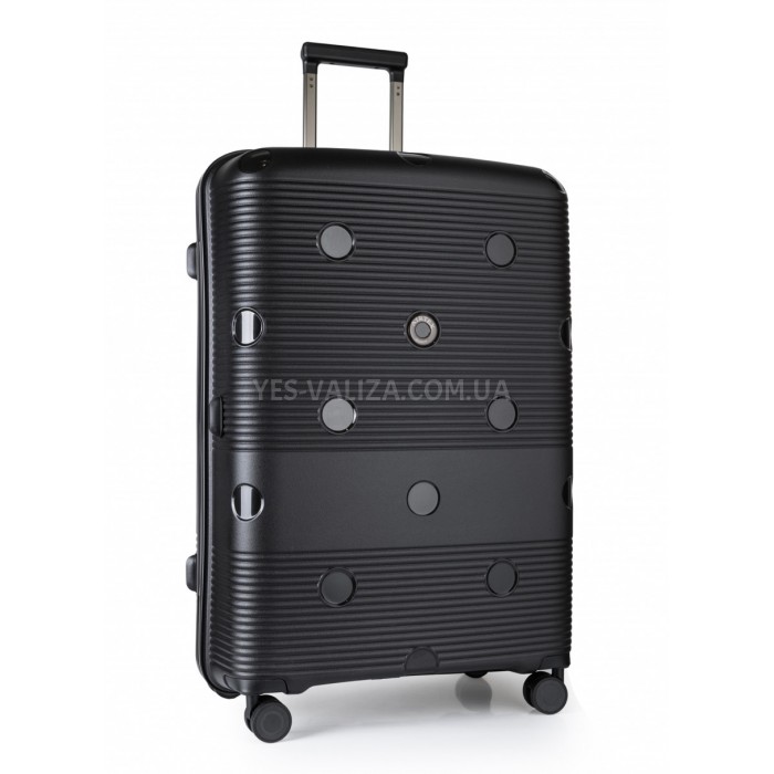Валіза Airtex середня M поліпропілен чорна 68х46х28(+5)см/90л/3.9кг, фото 1