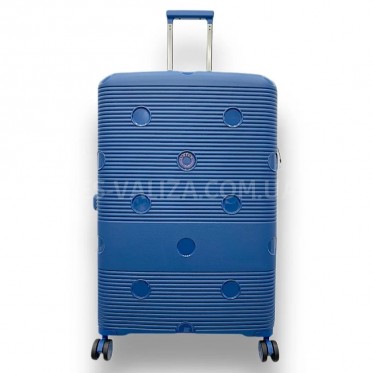 Валіза Airtex велика L поліпропілен синя 77х52х31(+5)см/130л/4.6кг