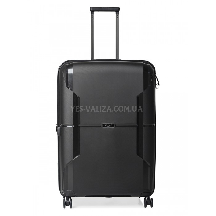 Чемодан большой L полипропилен чёрный 77х52х31+5/126л/4.4кг/Airtex 245, фото 2