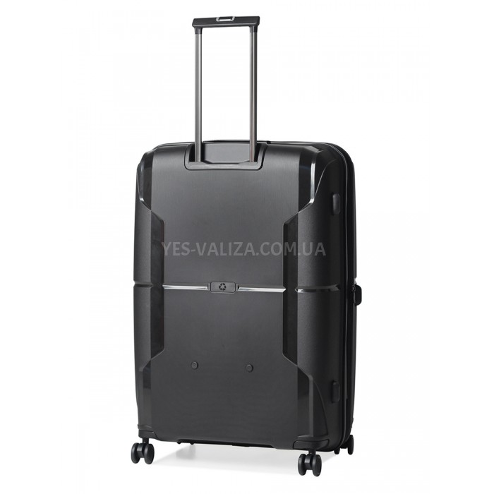 Чемодан большой L полипропилен чёрный 77х52х31+5/126л/4.4кг/Airtex 245, фото 3