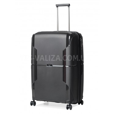 Валіза велика L поліпропілен чорна 77х52х31+5см/126л/4.4кг/Airtex 245
