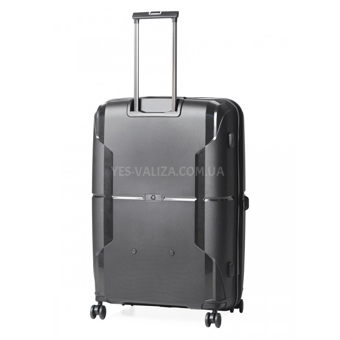 Валіза велика L поліпропілен сіра 77х52х31(+5)см/126л/4.4кг/Airtex 245, фото 4