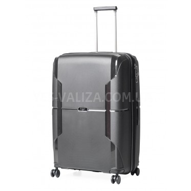 Чемодан большой L полипропилен серый 77х52х31+5/126л/4.4кг/Airtex 245