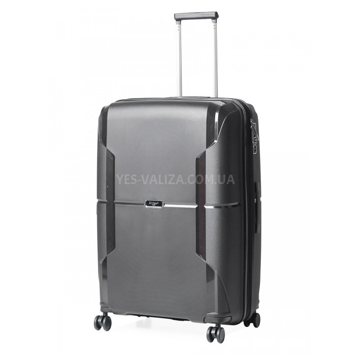 Чемодан большой L полипропилен серый 77х52х31+5/126л/4.4кг/Airtex 245, фото 1