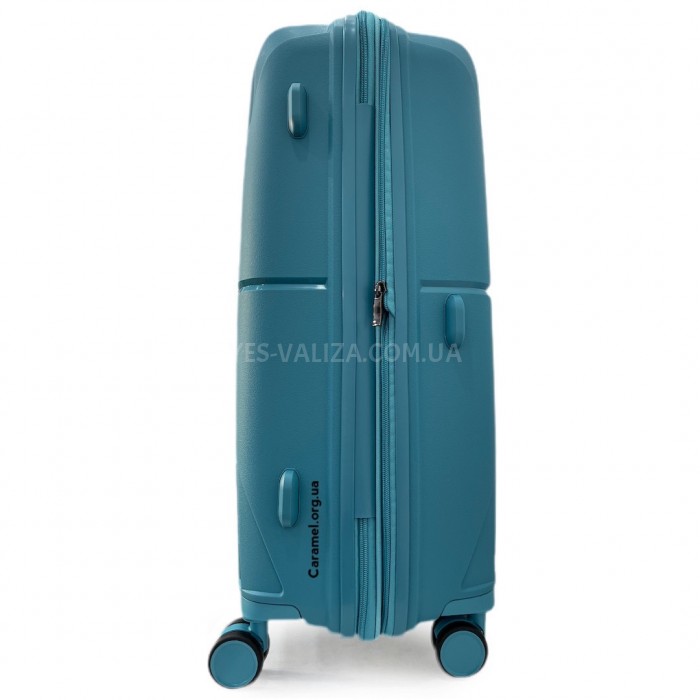 Чемодан большой полипропилен голубой 77х52х31+5/126л/4.4кг/Airtex 245, фото 6