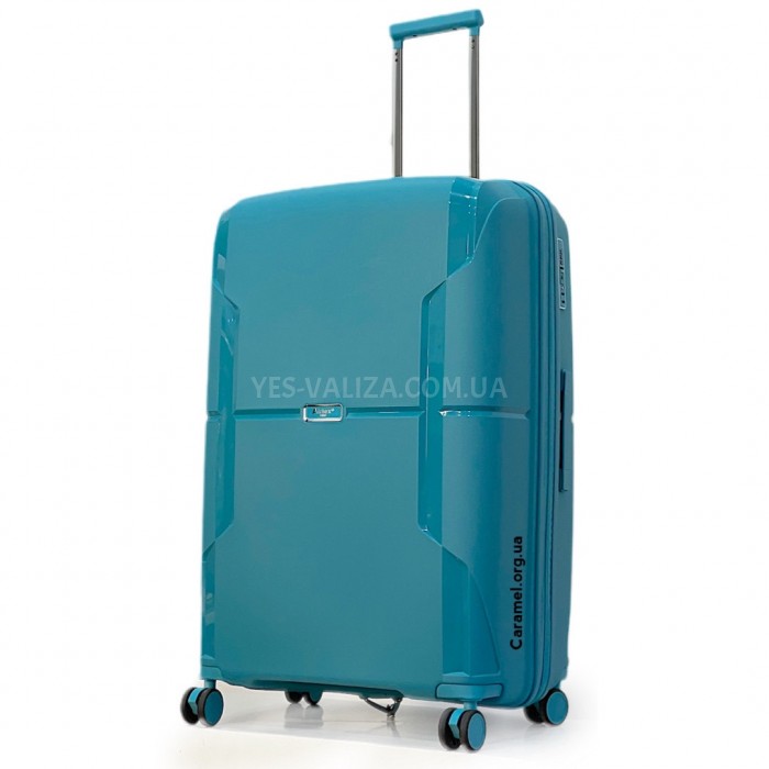 Валіза велика L поліпропілен блакитна 77х52х31+5/126л/4.4кг/Airtex 245, фото 3