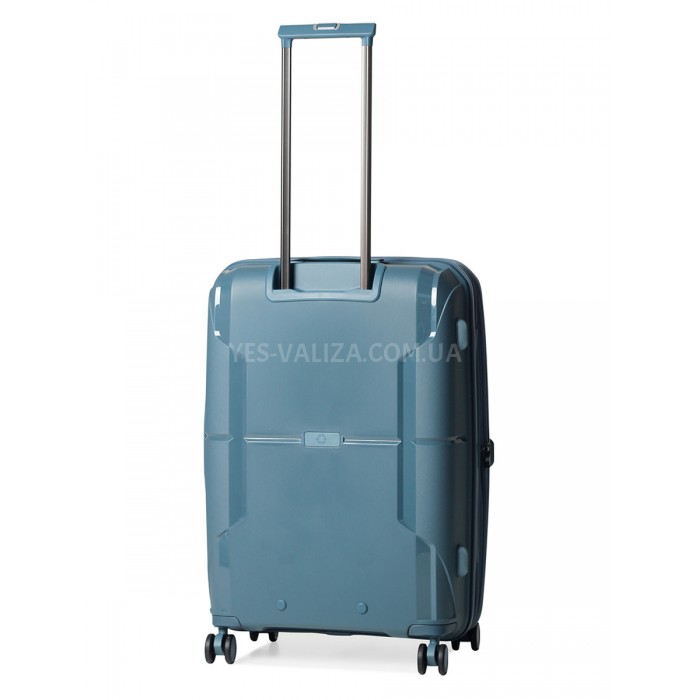 Валіза середня M поліпропілен синя 68х46х28(+5)см/89л/3.6кг/Airtex 245, фото 3
