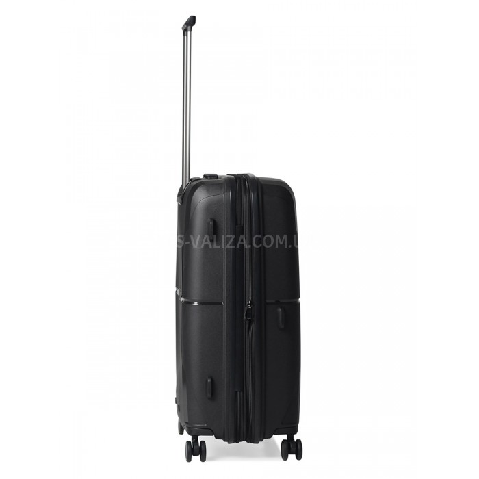Валіза середня M поліпропілен чорна 68х46х28+5см/89л/3.6кг/Airtex 245, фото 5