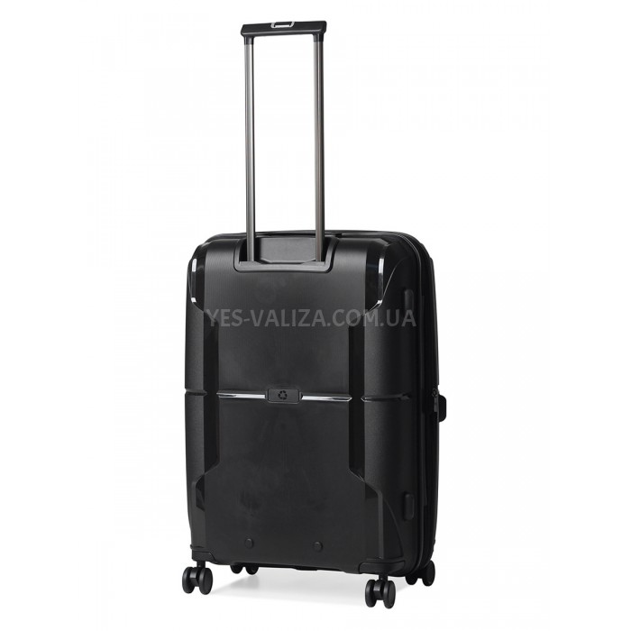 Чемодан средний M полипропилен чёрный 68х46х28+5/89л/3.6кг/Airtex 245, фото 3
