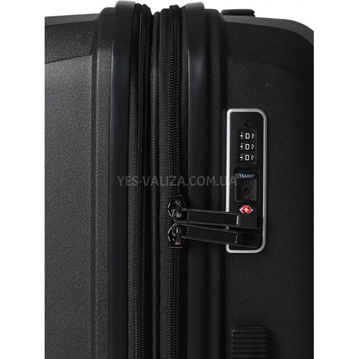 Чемодан средний M полипропилен чёрный 68х46х28+5/89л/3.6кг/Airtex 245, фото 10