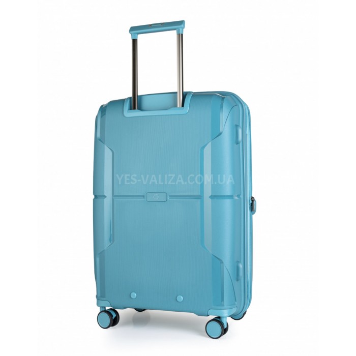 Валіза середня M поліпропілен блакитна 68х46х28+5/89л/3.6кг/Airtex 245, фото 4