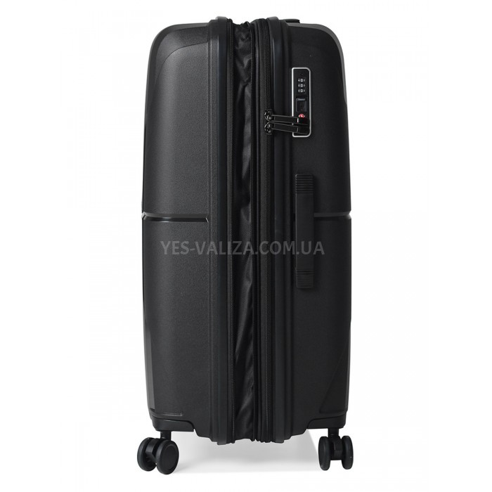 Чемодан малый S полипропилен чёрный 55х40х21+5см/47л/2.6кг/Airtex 245, фото 8