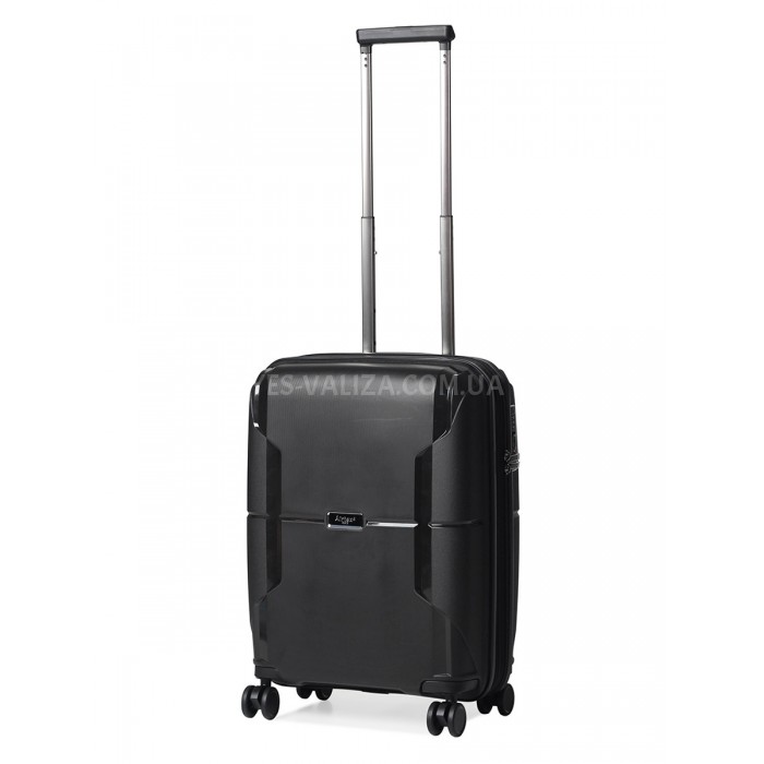 Валіза мала S поліпропілен чорна 55х40х21(+5)см/47л/2.6кг/Airtex 245, фото 1