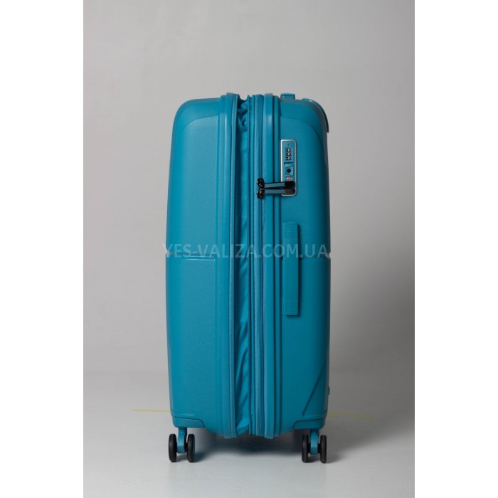 Чемодан малый S полипропилен голубой 55х40х21+5см/47л/2.6кг/Airtex 245, фото 9