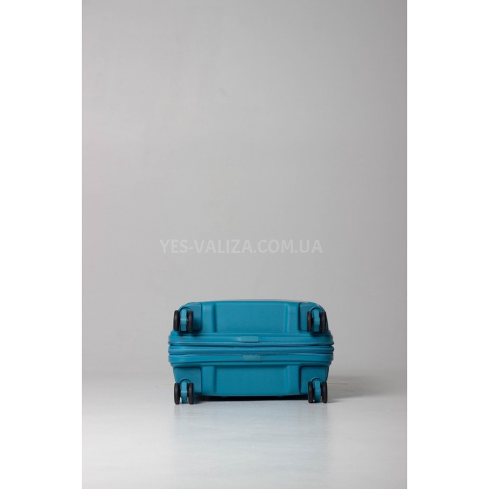 Чемодан малый S полипропилен голубой 55х40х21+5см/47л/2.6кг/Airtex 245, фото 5