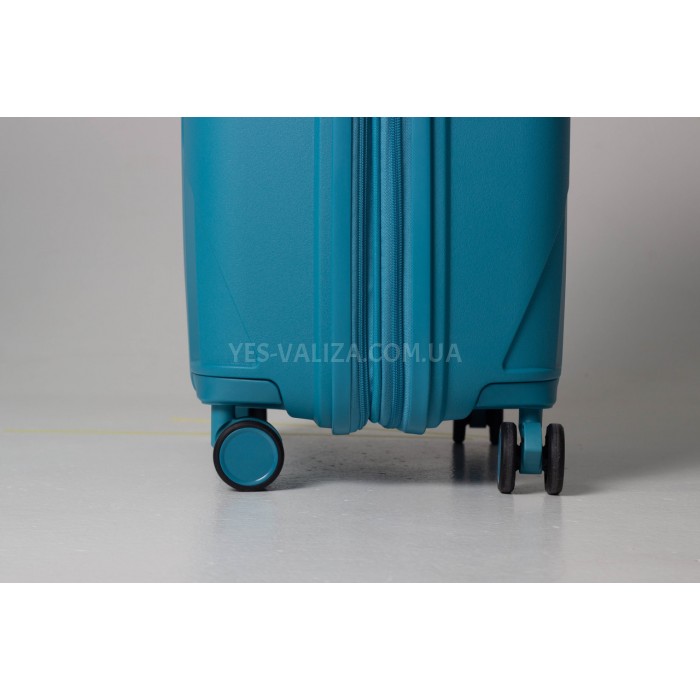 Валіза мала S поліпропілен блакитна 55х40х21+5см/47л/2.6кг/Airtex 245, фото 7