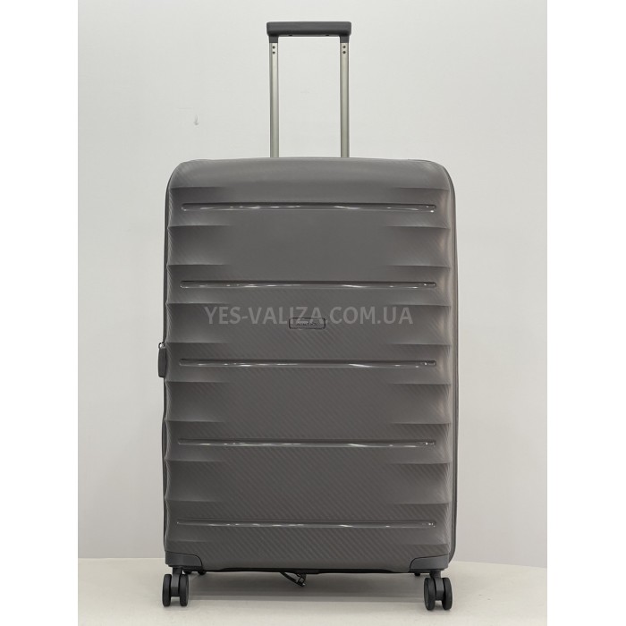 Валіза велика L поліпропілен сіра 77х53х33(+5)см/133л/4.8кг/Airtex 242, фото 2