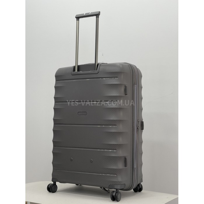 Чемодан большой L полипропилен серый 77х53х33+5/133л/4.8кг/Airtex 242, фото 4