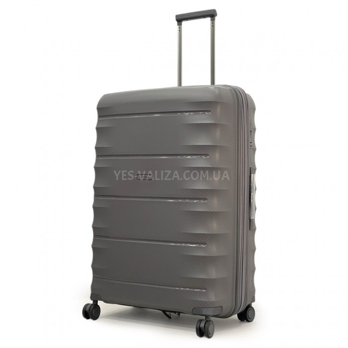 Валіза велика L поліпропілен сіра 77х53х33(+5)см/133л/4.8кг/Airtex 242, фото 1