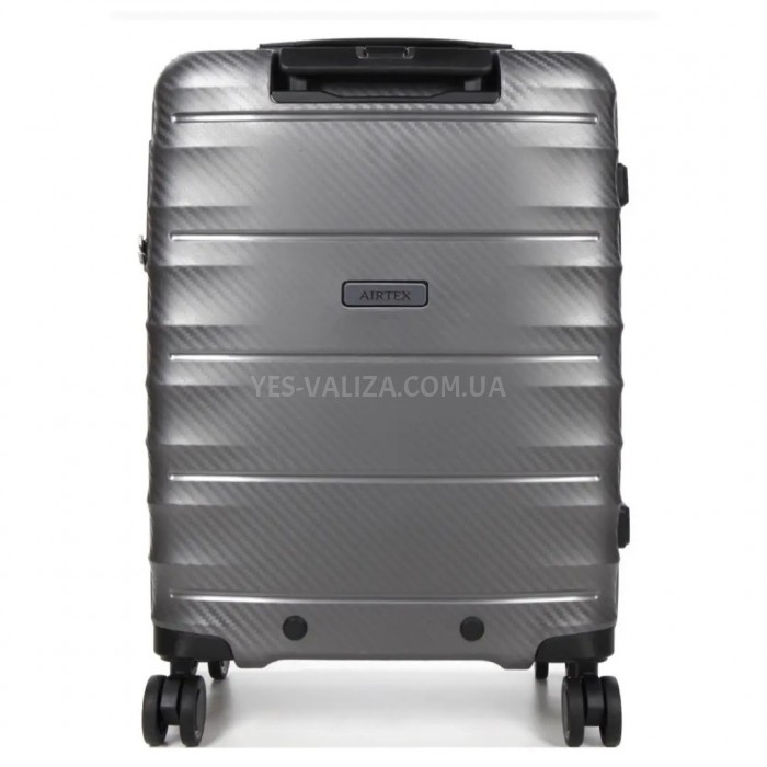 Валіза середня M поліпропілен сіра 66х46х28(+5)см/89л/3.8кг/Airtex 242, фото 3
