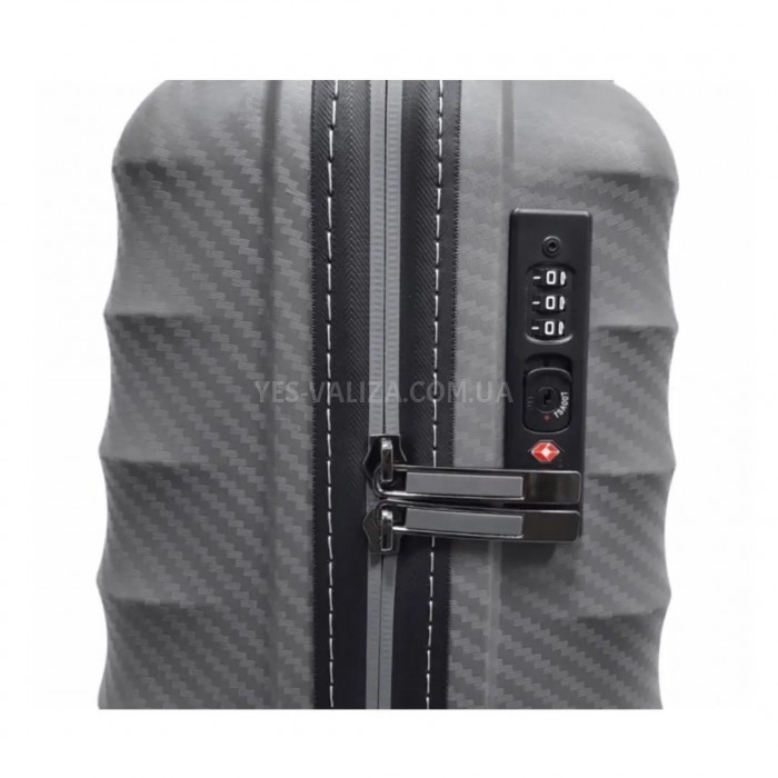 Чемодан средний M полипропилен серый 66х46х28+5см/89л/3.8кг/Airtex 242, фото 7