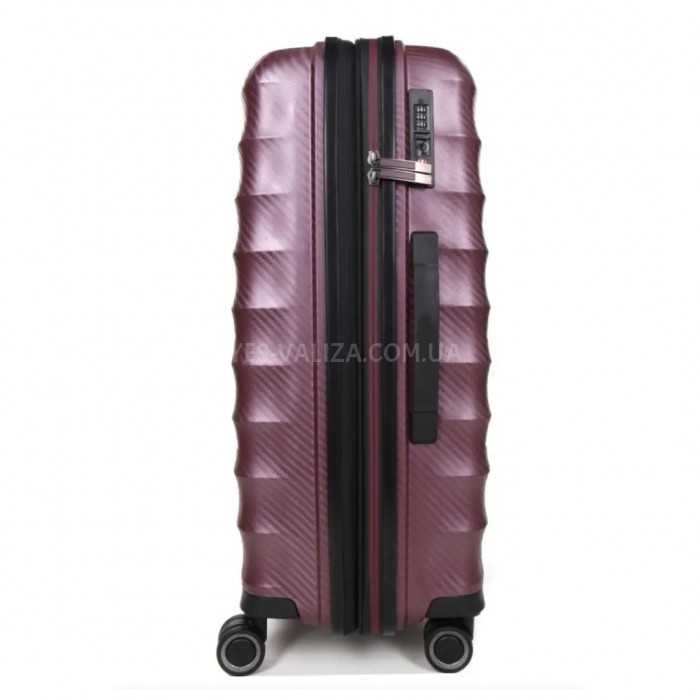 Валіза середня M поліпропілен фіолет 66х46х28+5см/89л/3.8кг/Airtex 242, фото 4