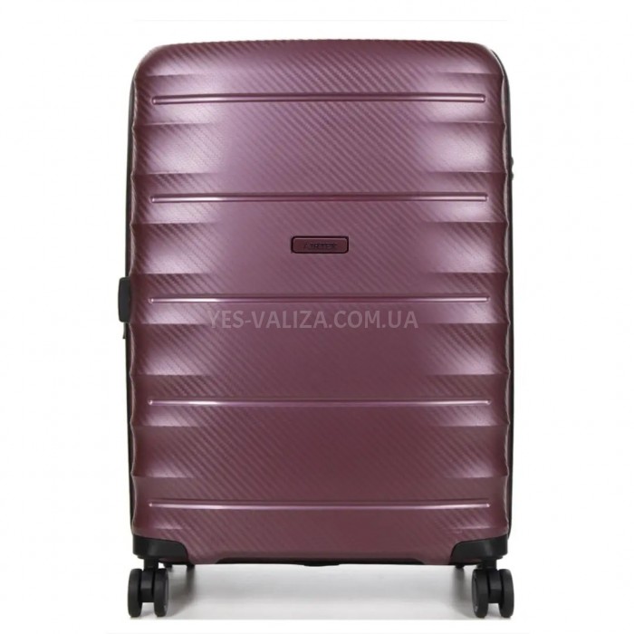 Валіза середня M поліпропілен фіолет 66х46х28+5см/89л/3.8кг/Airtex 242, фото 2