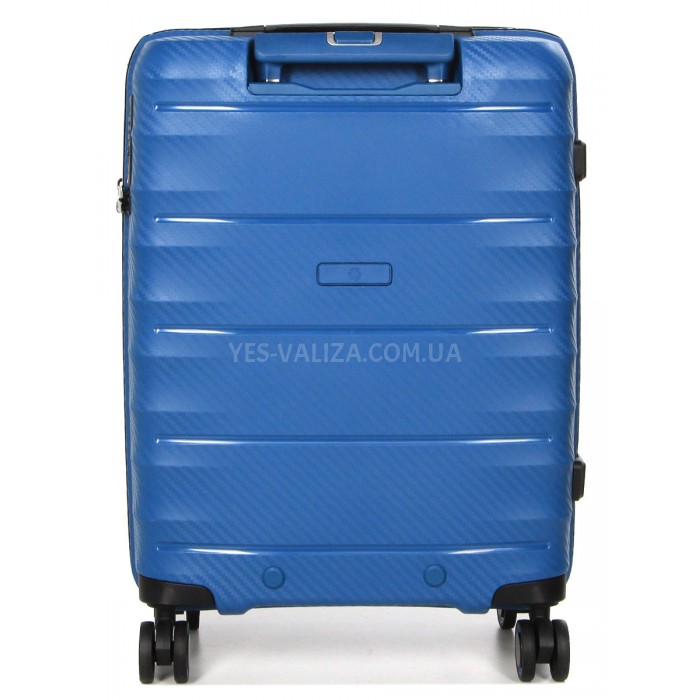 Валіза мала S поліпропілен синя 55х40х23(+5)см/52л/3.05кг/Airtex 242, фото 4