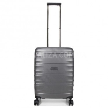 Валіза мала S поліпропілен сіра 55х40х23(+5)см/52л/3.05кг/Airtex 242