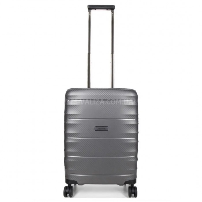 Чемодан малый S полипропилен серый 55х40х23+5см/52л/3.05кг/Airtex 242, фото 1
