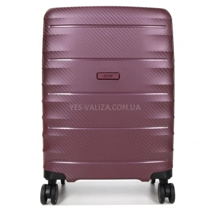 Чемодан малый S полипропилен фиолет 55х40х23+5см/52л/3.05кг/Airtex 242, фото 4